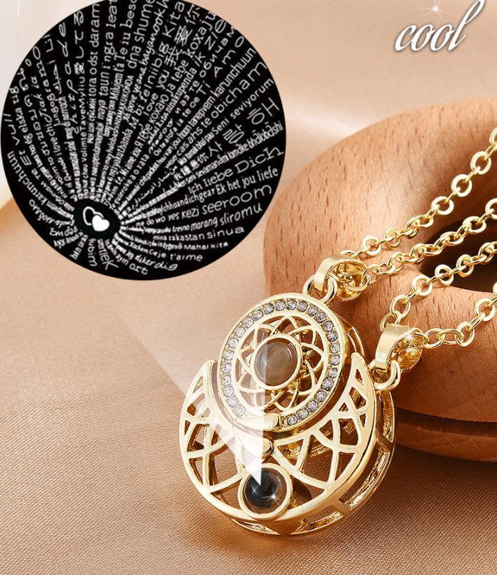 Collar Sol y Luna + Caja de Joyeria