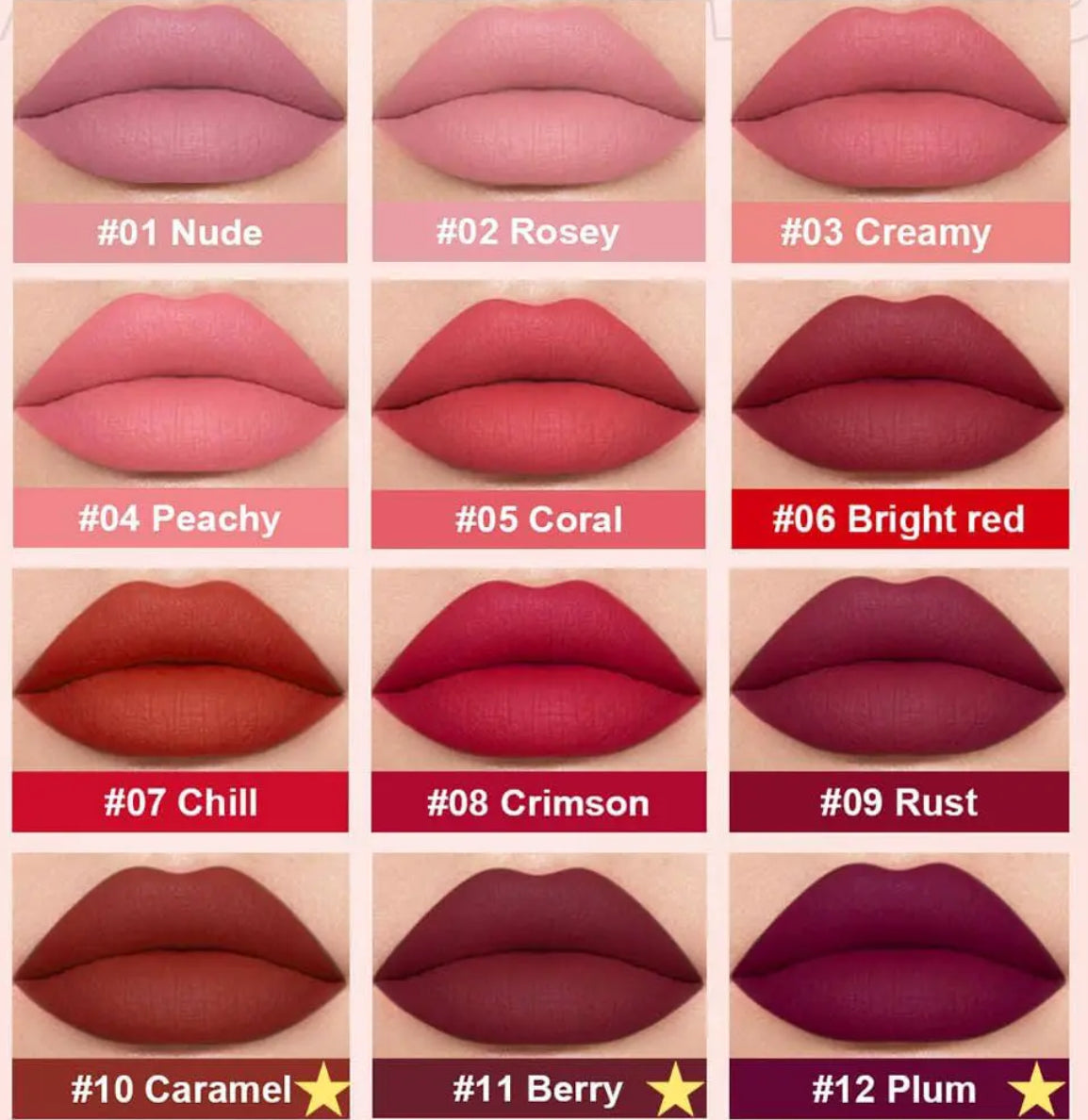Set de 6X Labiales Cakaila
