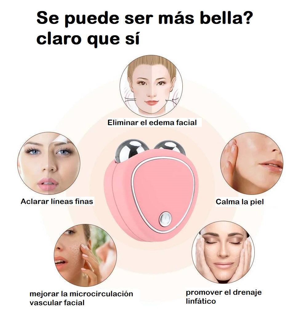 Masajeador facial microcorriente