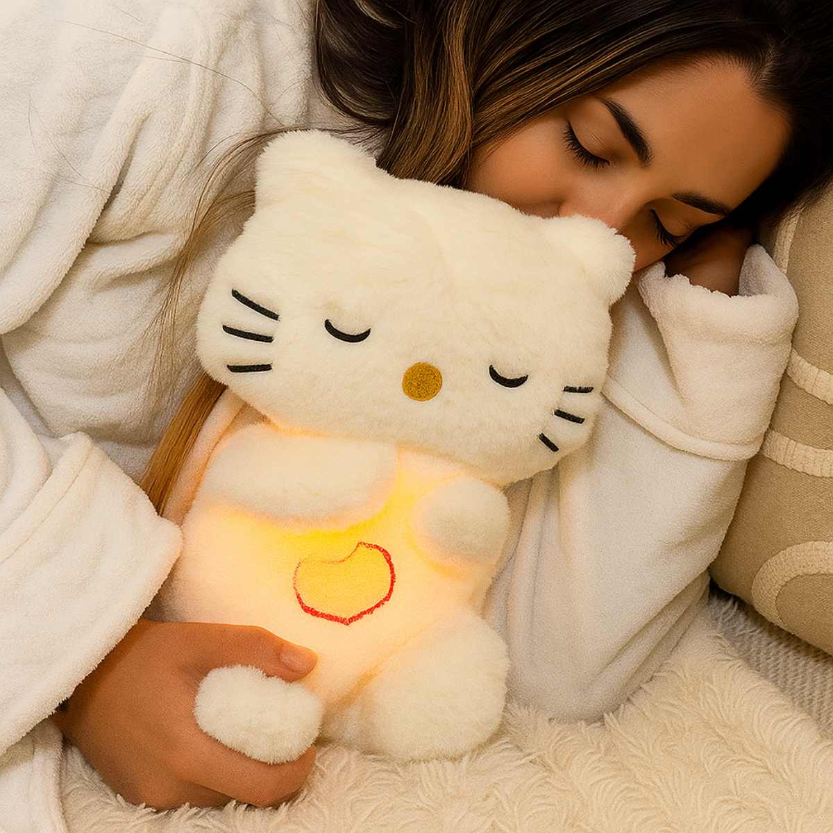Gato peluche relajante