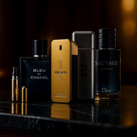 4x Perfumes Sauvage, 1 Millon, 212 VIP, Bleu y Perfumero