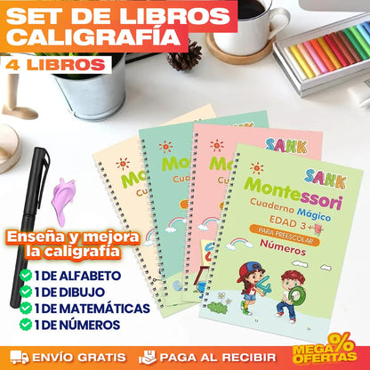 Kit de 4 Cuadernos en Relieve para Escritura